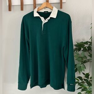 J. Crew Classic Green Men's Rugby Shirt
